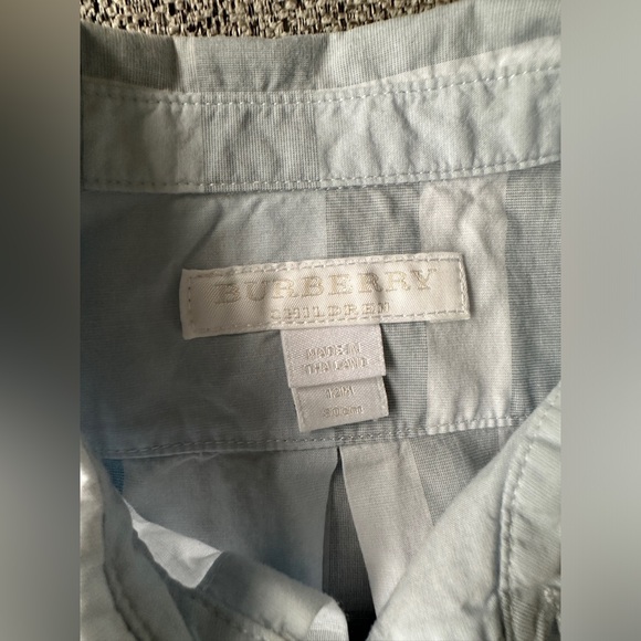 Burberry boy’s Short-sleeved shirt in washed check cotton | Size 12M. - Picture 5 of 5